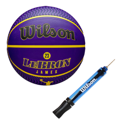 Piłka do kosza WILSON NBA LeBron James Lakers + Pompka do piłki WILSON