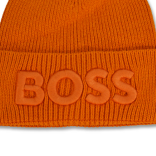 Czapka zimowa beanie Hugo Boss bawełniana - 50476440