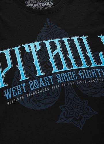 Koszulka męska Pit Bull West Coast Blue Skull czarna - 2190389000