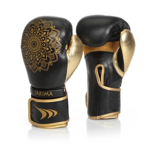 Rękawice bokserskie kobiece Mandala Black/Gold Yakimasport - 100549